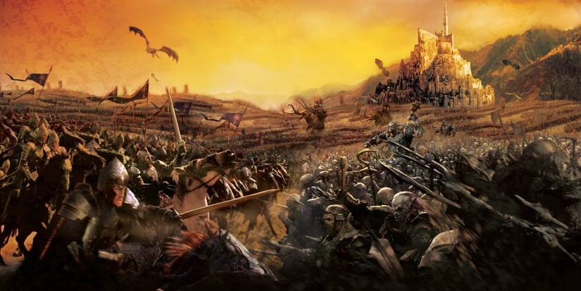 Lord of the Rings Battlefield with Two Armies