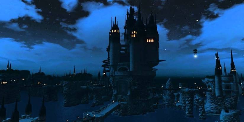 Limsa Lominsa at night.