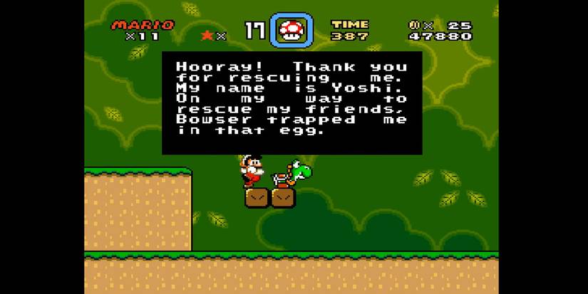 Yoshi in Super Mario World