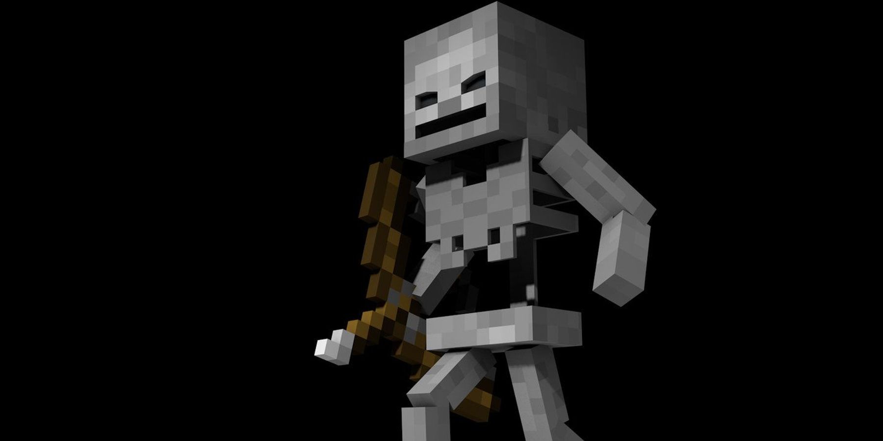 minecraft angry skeleton dark bow arrow