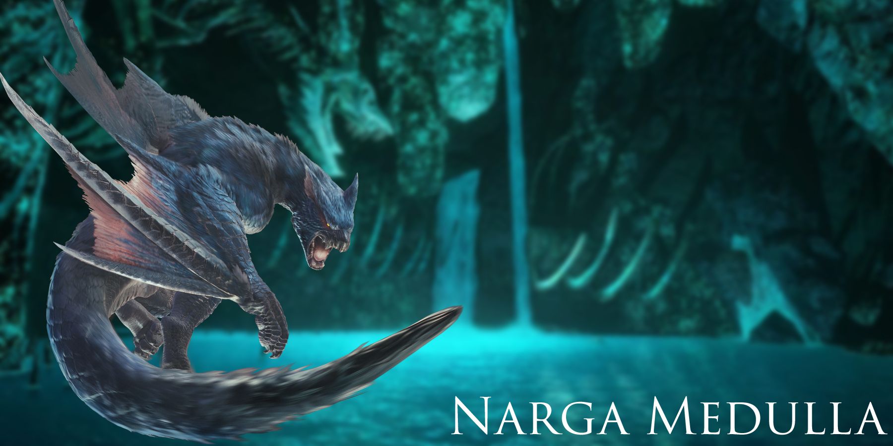 monster hunter rise nargacuga in water 