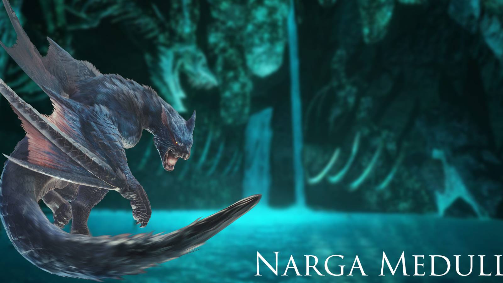 monster hunter rise nargacuga in water 