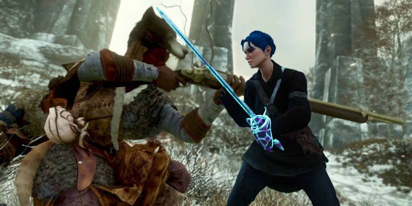 new world player shares amazing musket and rapier play 1v2 point control faction war dexterity weapons