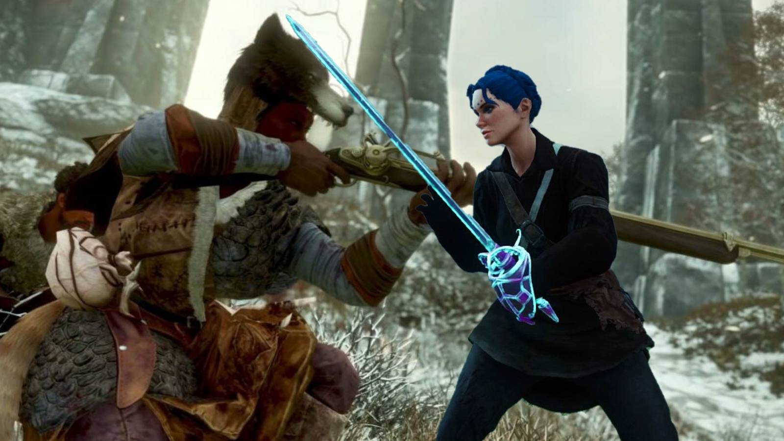 new world player shares amazing musket and rapier play 1v2 point control faction war dexterity weapons