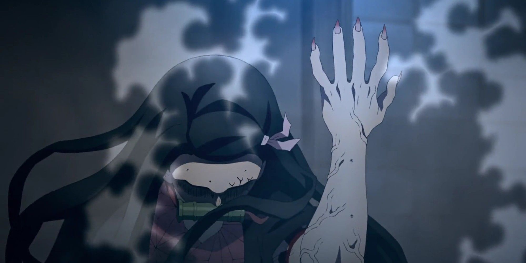 nezuko regenerates her arm in demon slayer