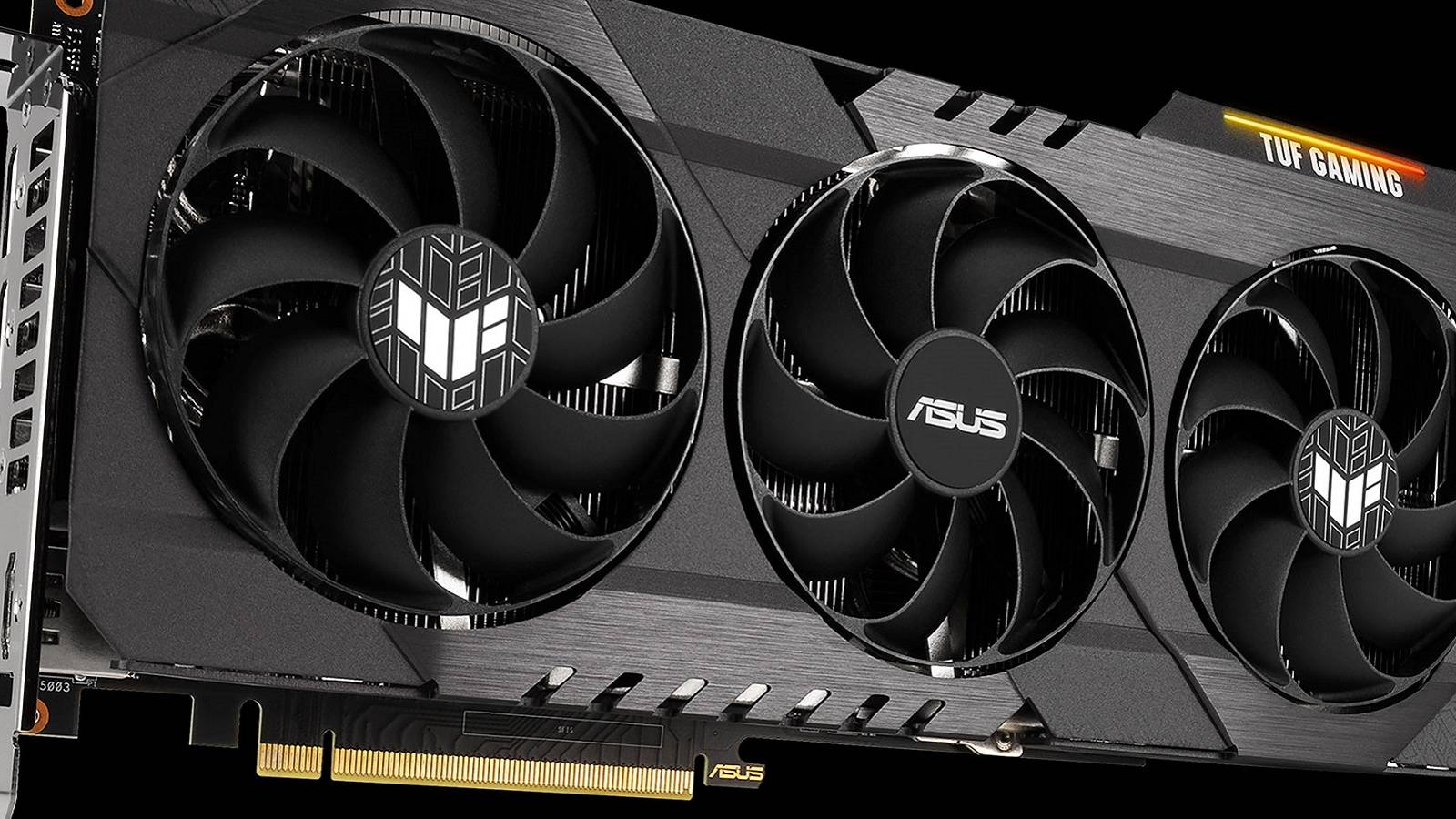 An image showing an Nvidia RTX 3090 Ti made by ASUS.