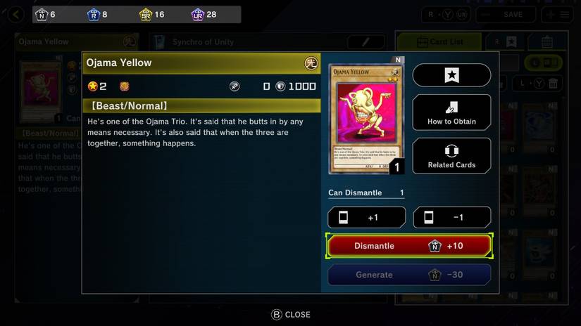 ojama yellow yugioh master duel