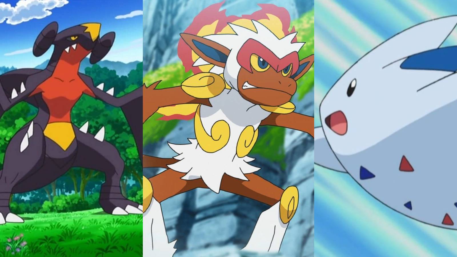Pokemon Garchomp, Infernape & Togekiss