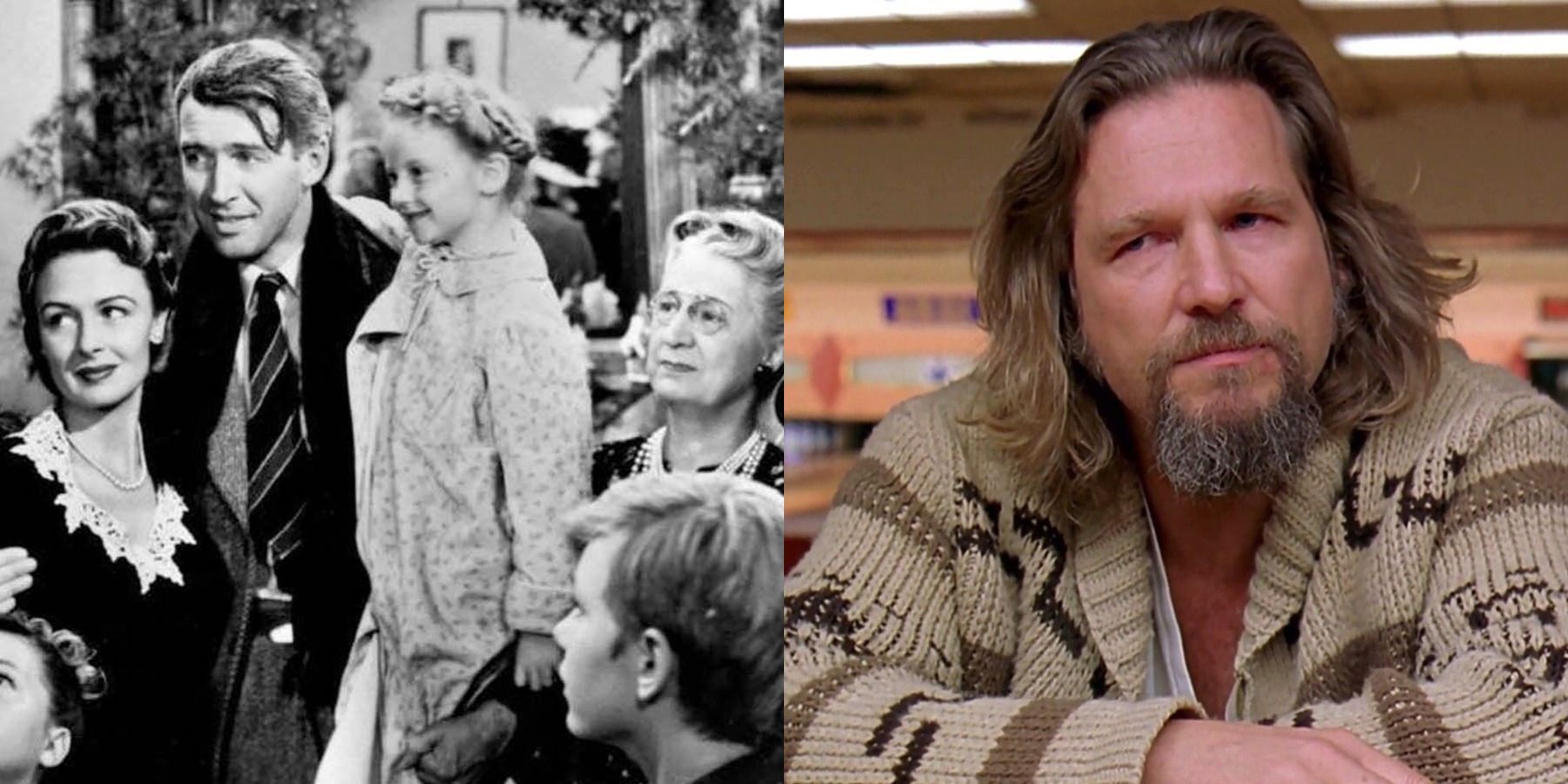 Classic movies that were financial flops feature split image It's a Wonderful Life and The Big Lebowski