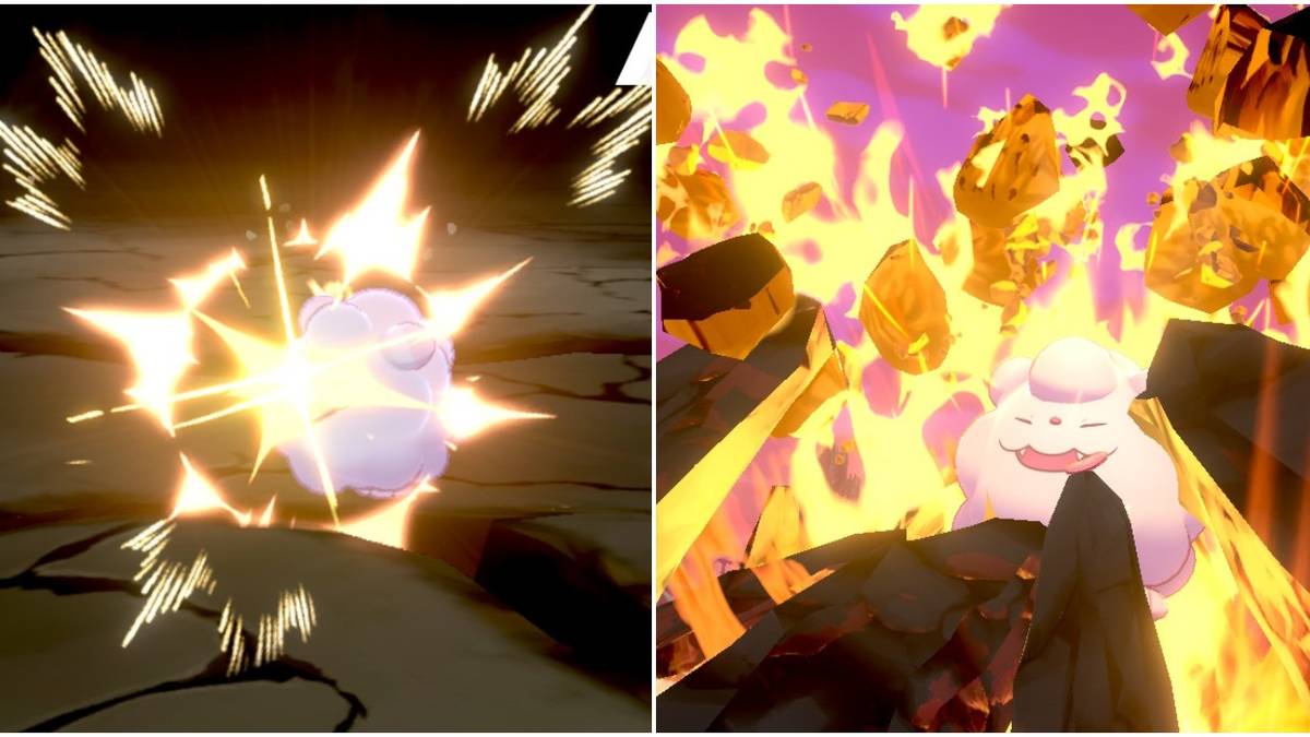 left: Earthquake attack; right: Earth power attack