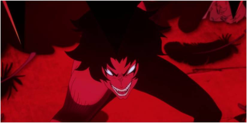 Amon fighting a demon.