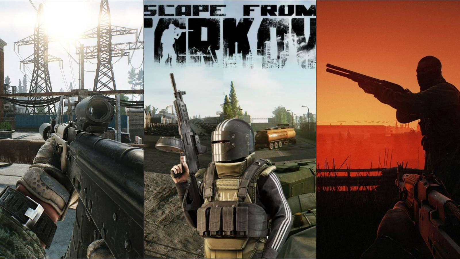 Split image a PMC, boss, and scav from Escape from Tarkov