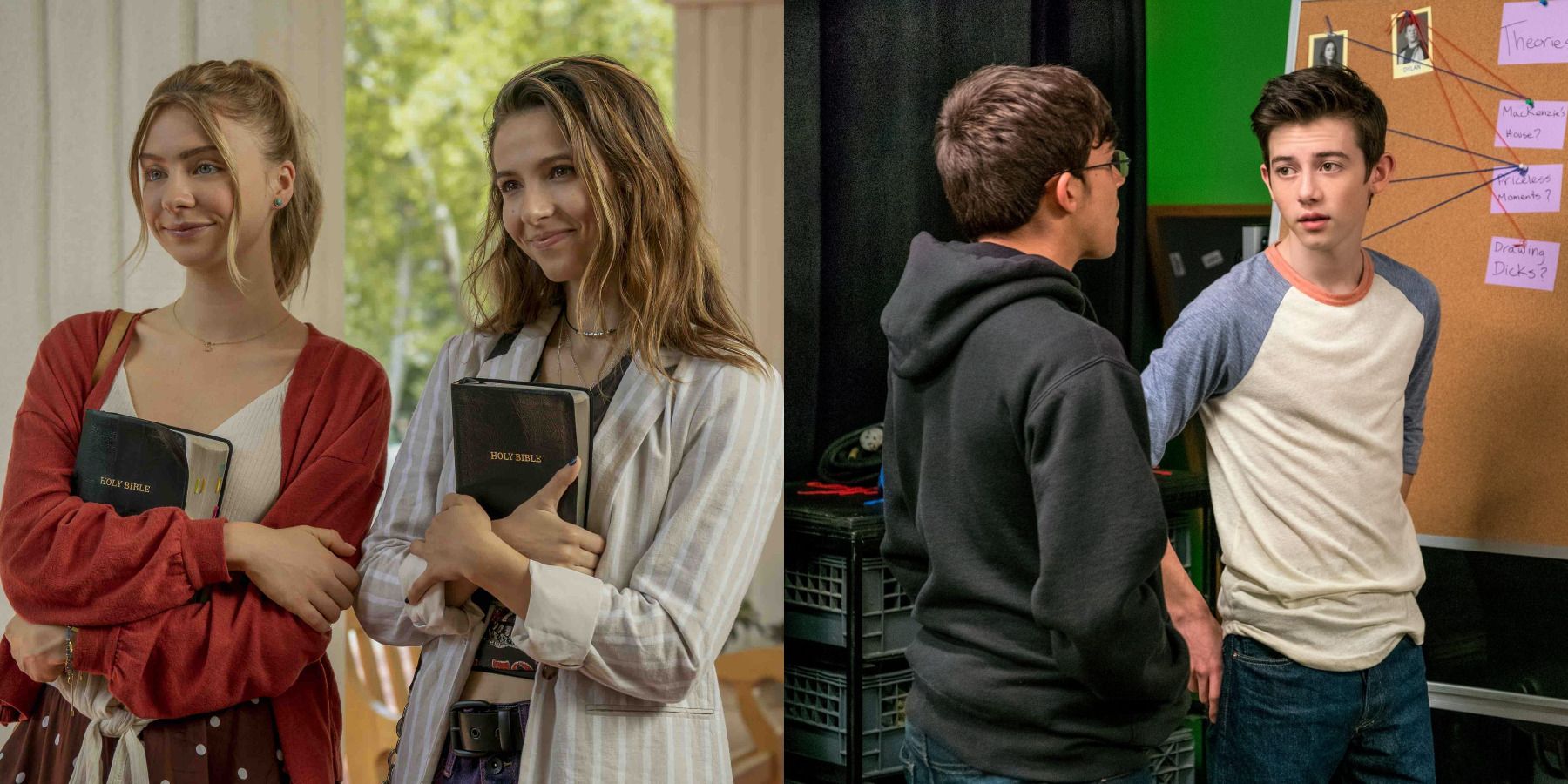 Netflix canceled shows feature split image Teenage Bounty Hunters and American Vandal