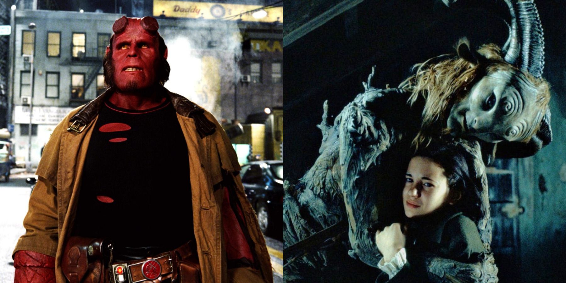Guillermo del Toro movies feature split image Hellboy 2 and Pan's Labyrinth