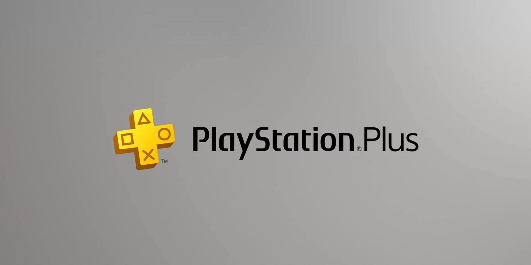 playstation plus logo grey background