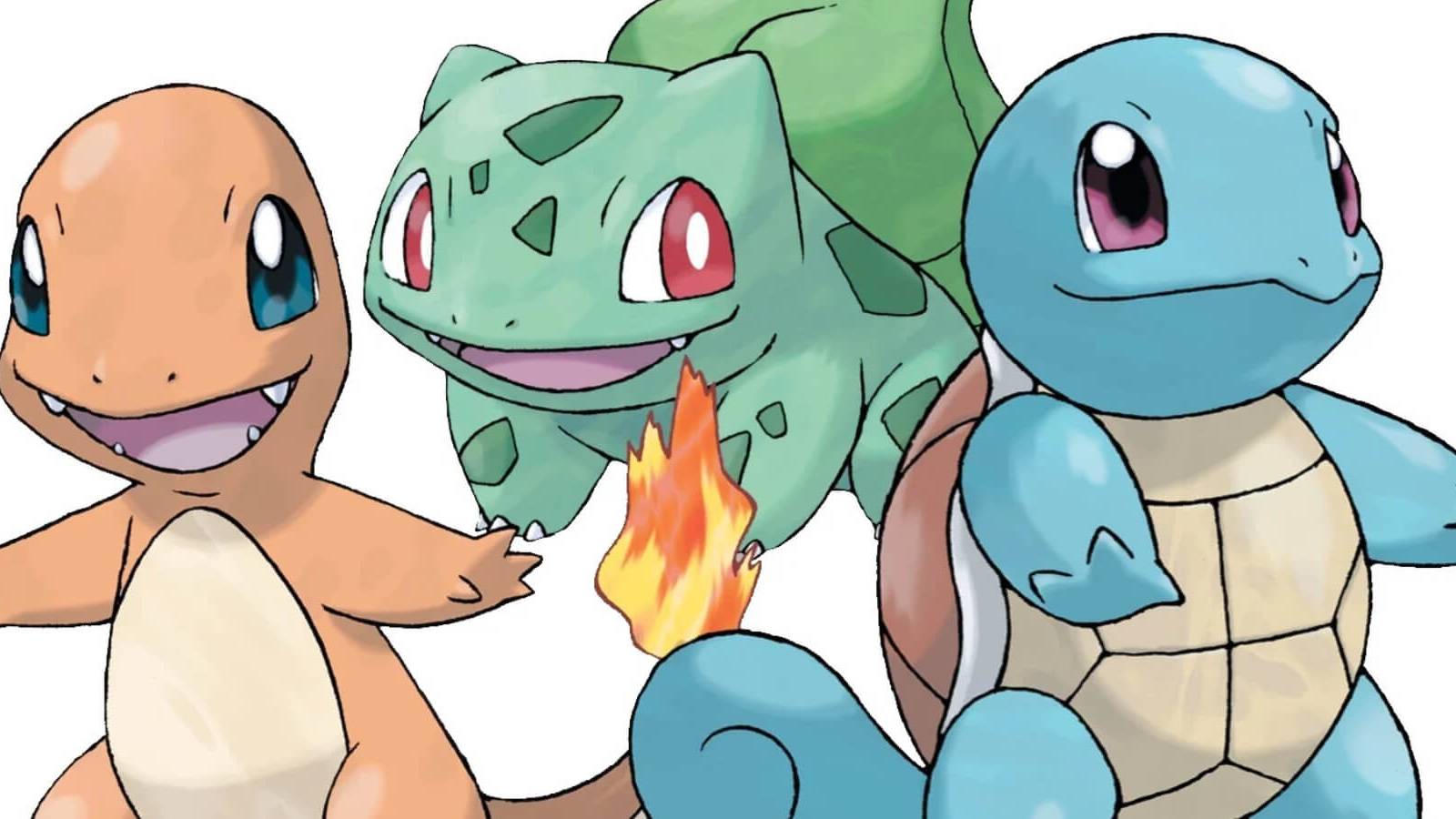 pokemon kanto starter charmander bulbasaur squirtle