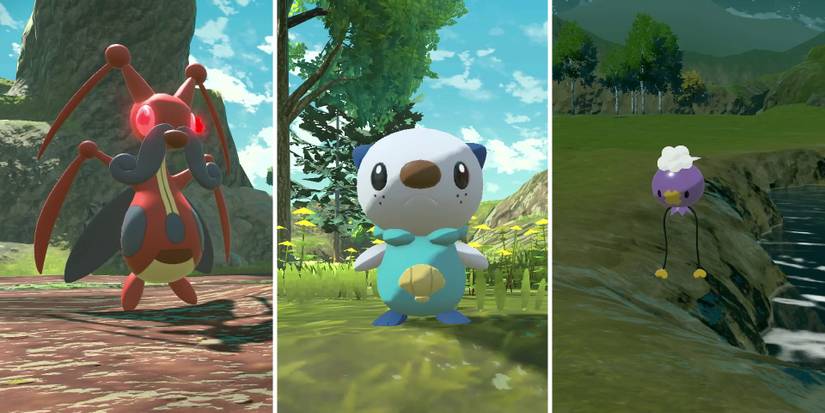 pokemon-legends-arceus-kricketune-oshawott-drifloon