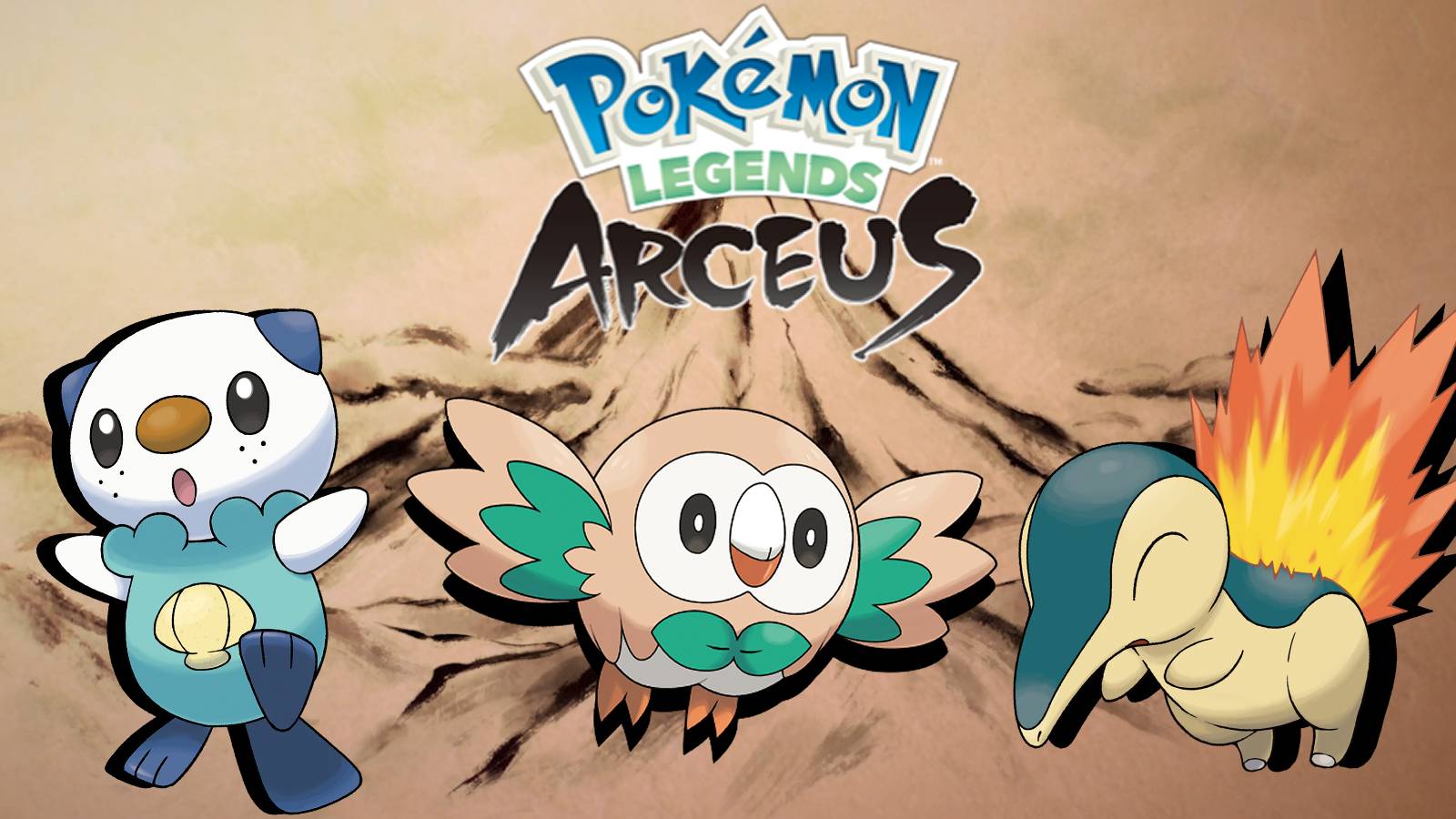 pokemon legends arceus rowlet oshawott cyndaquil