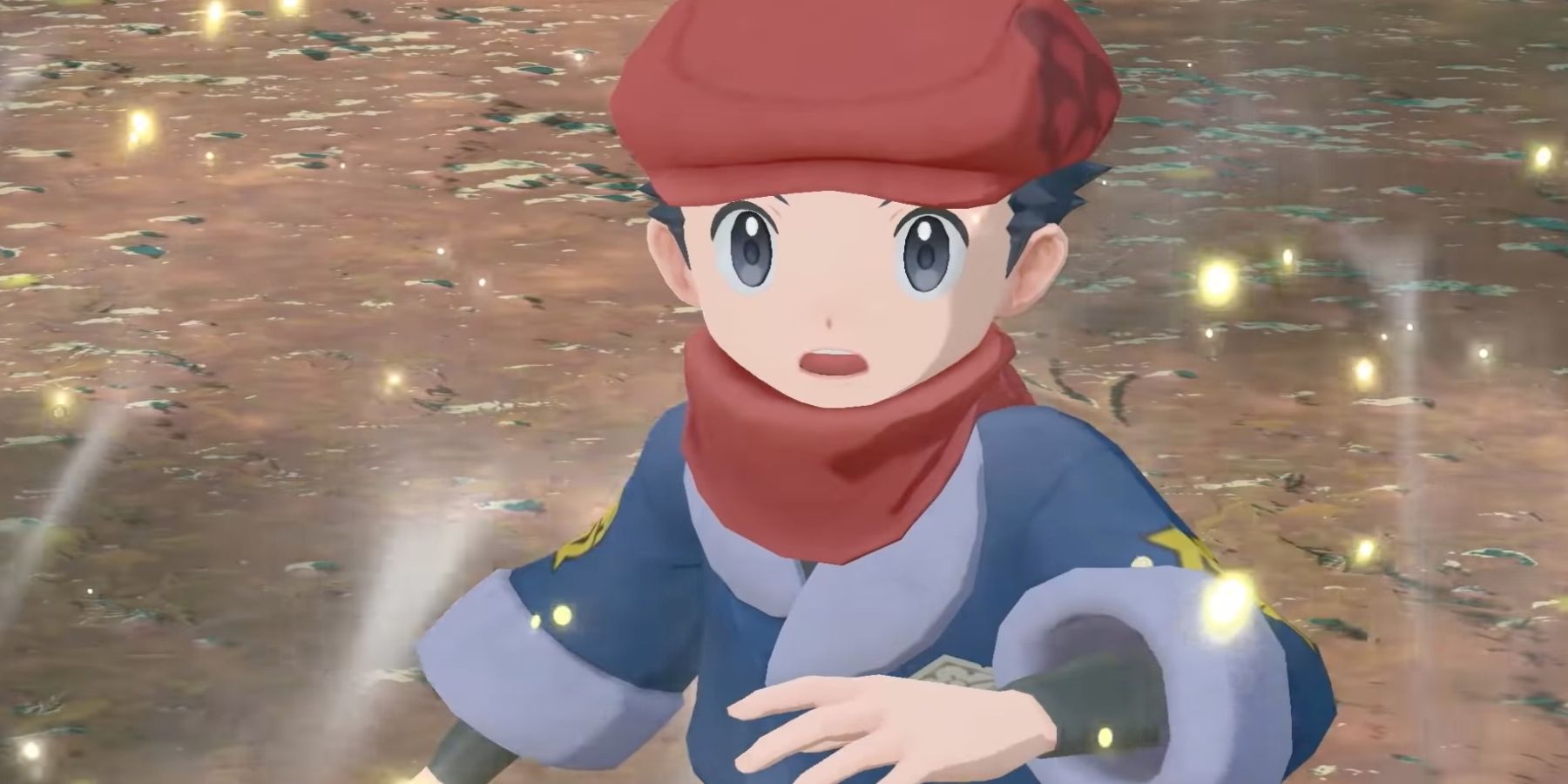 pokemon legends male protagonist shocked face