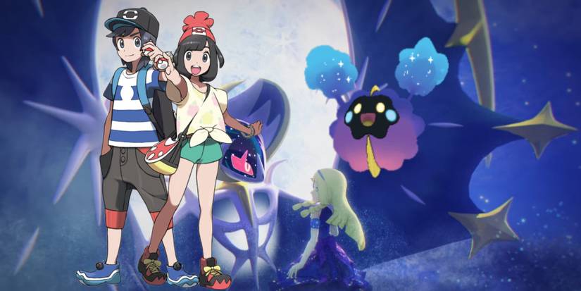 pokemon masters ex fixes pokemon sun and moon issue cosmog solgaleo lunala nebby lillie sync pair story