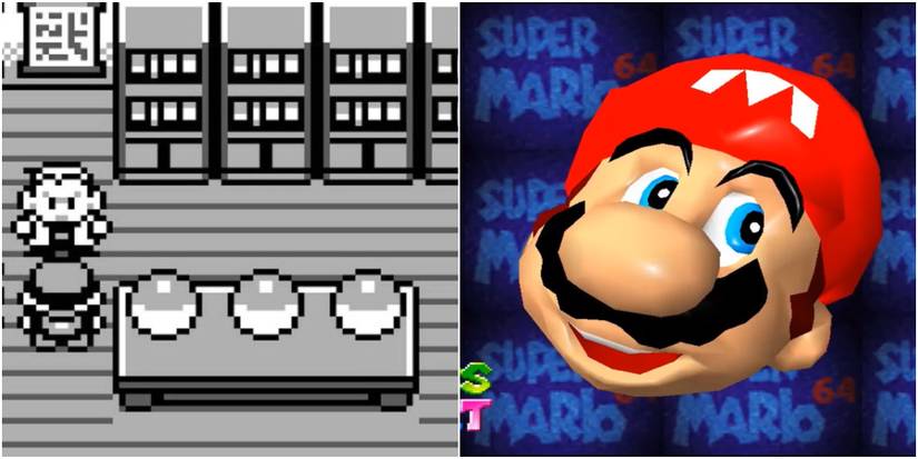 (Left) Choosing a Pokemon (Right) Mario's 3D face