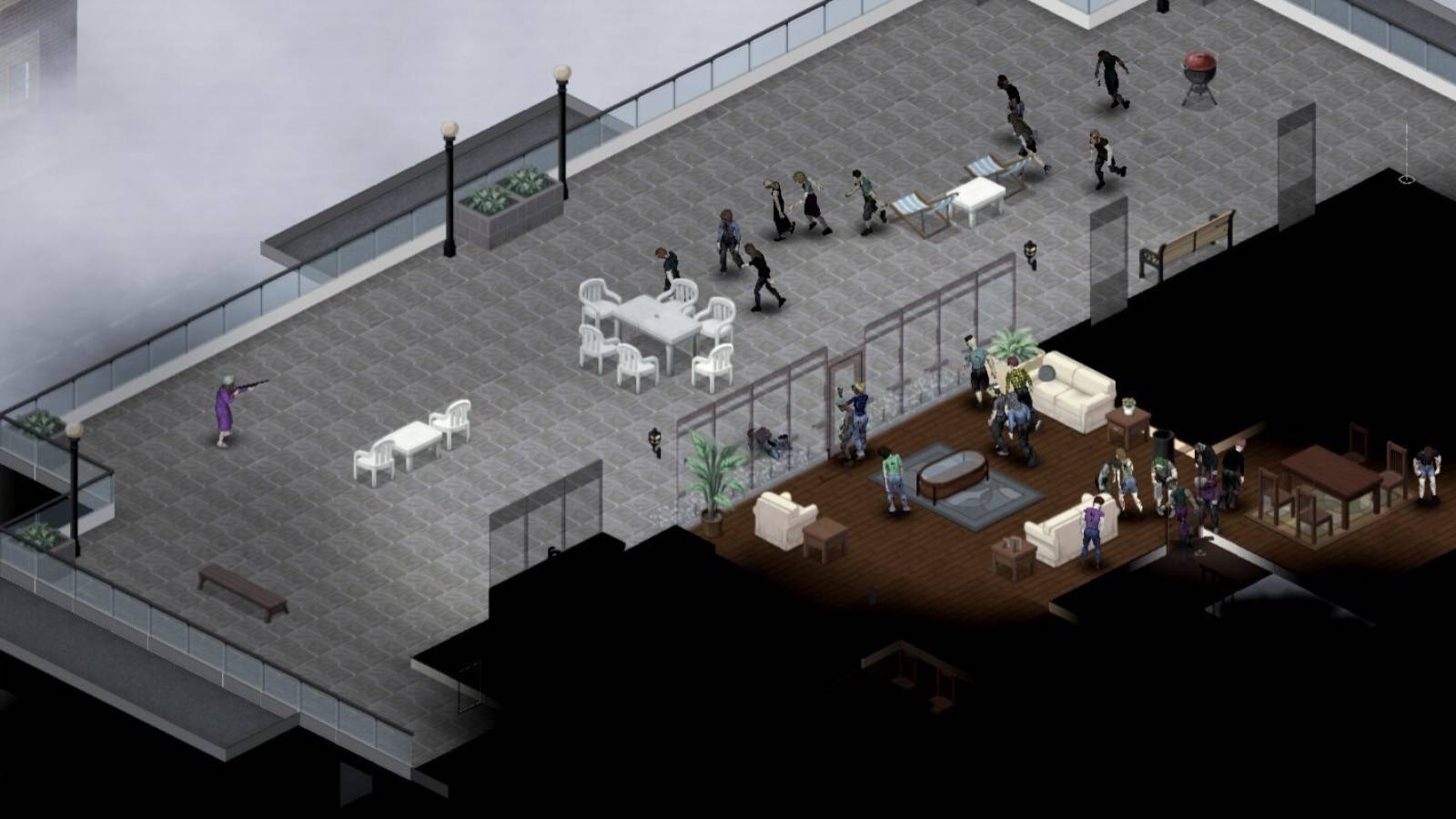 Project Zomboid Rooftop Horde