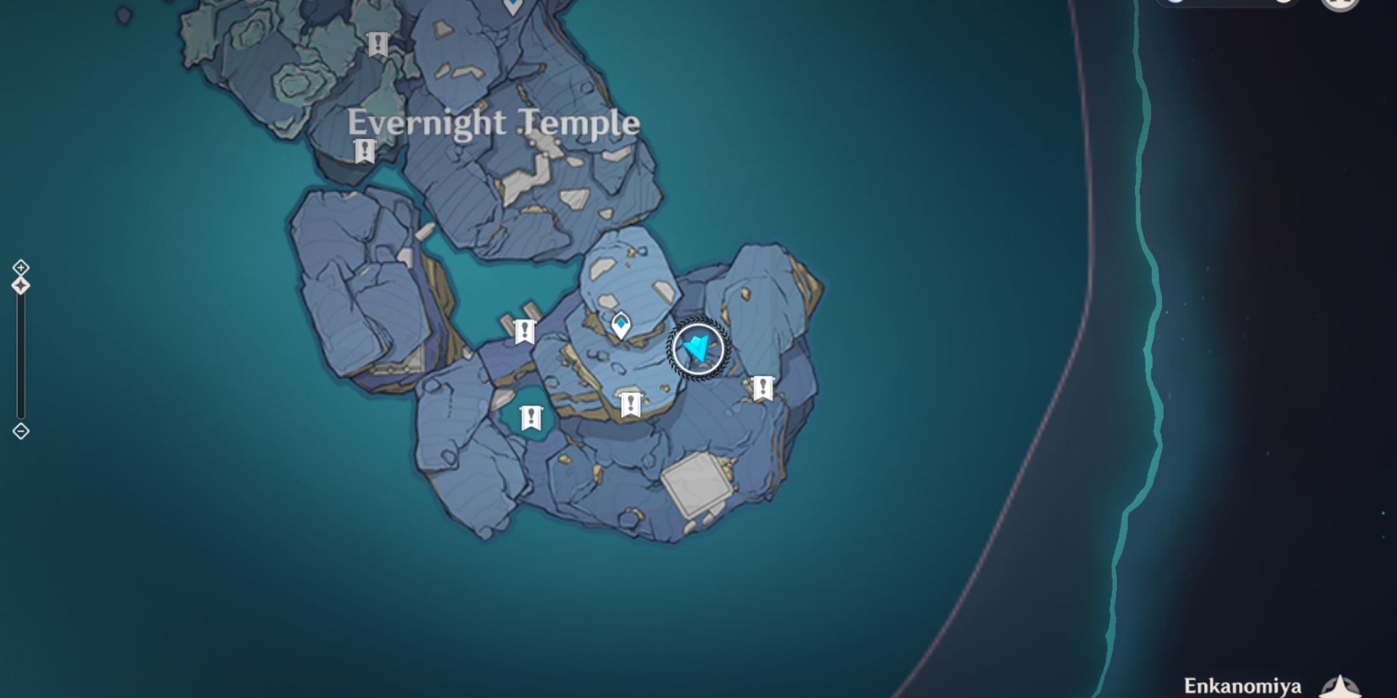 quest location on the map