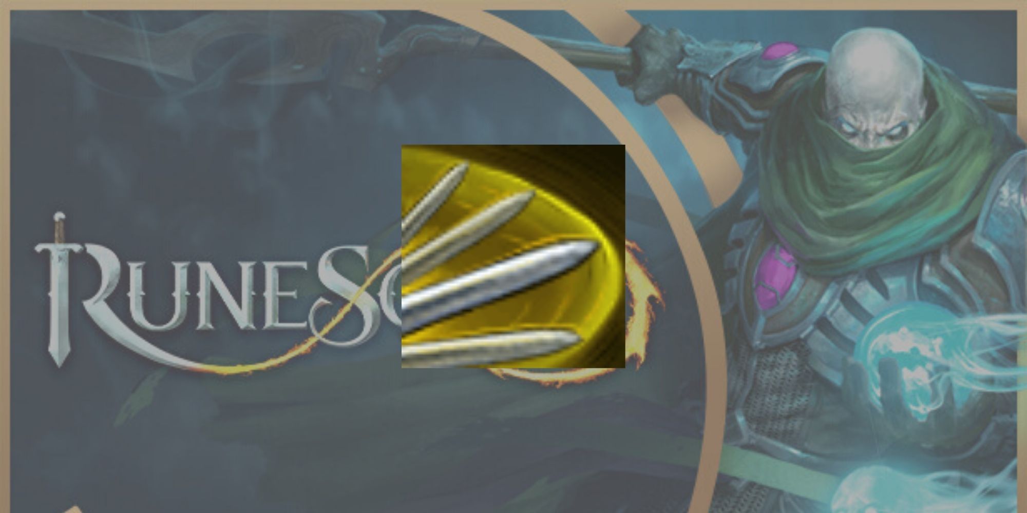 The Greater Flurry melee ability icon superimposed over an official RuneScape 3 promo image.