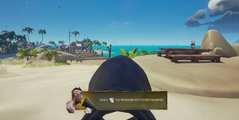 sea of thieves using a trumpet