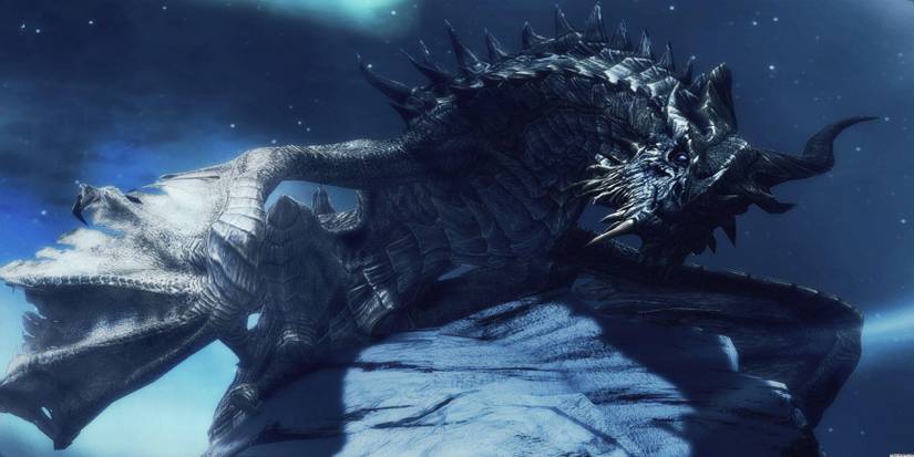 skyrim paarthurnax screenshot wallpaper mountain