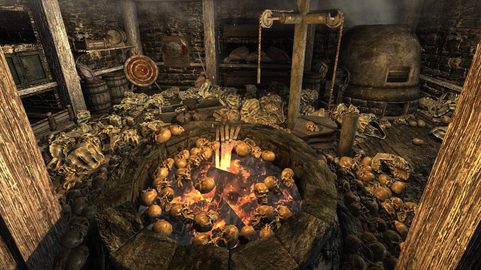 skyrim pile of skulls feature