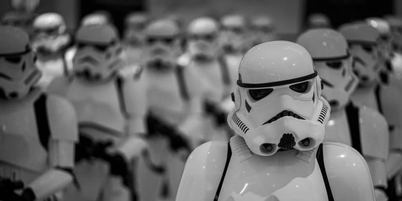 A squad of Storm Troopers from Star Wars. 