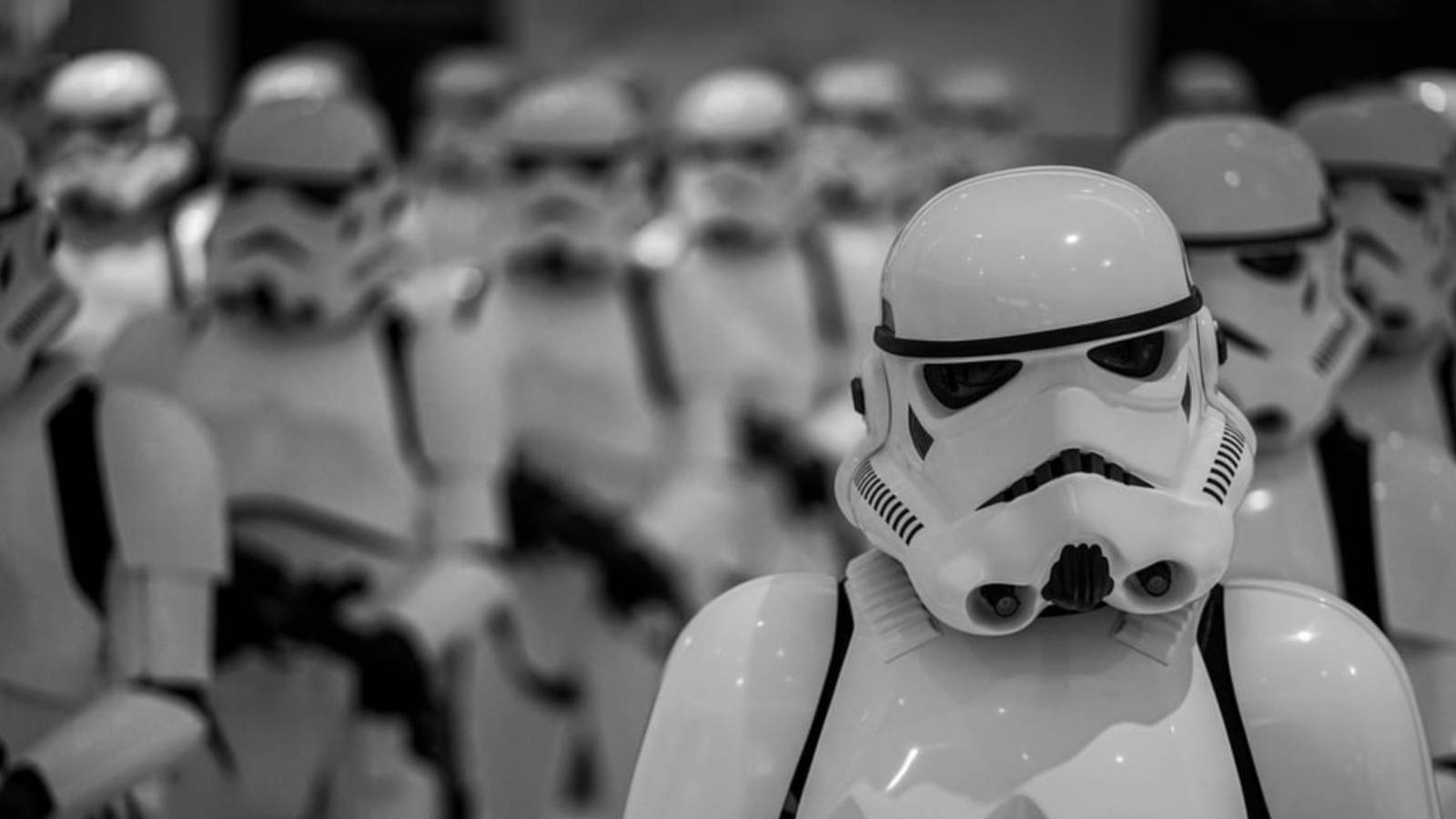A squad of Storm Troopers from Star Wars. 