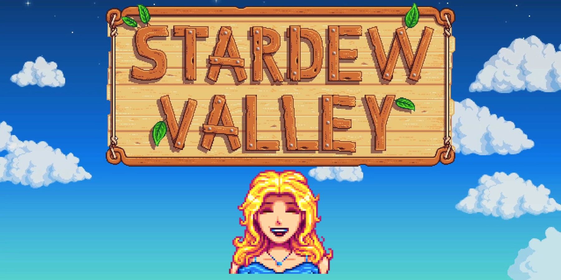 stardew valley logo and happy haley