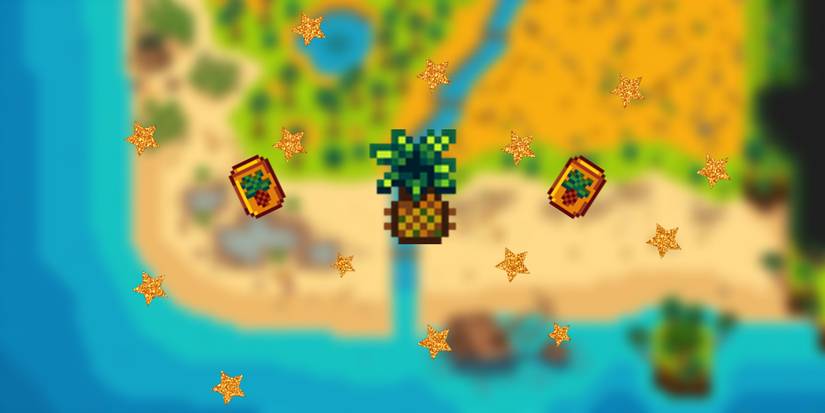 pineapple seeds on a ginger island background