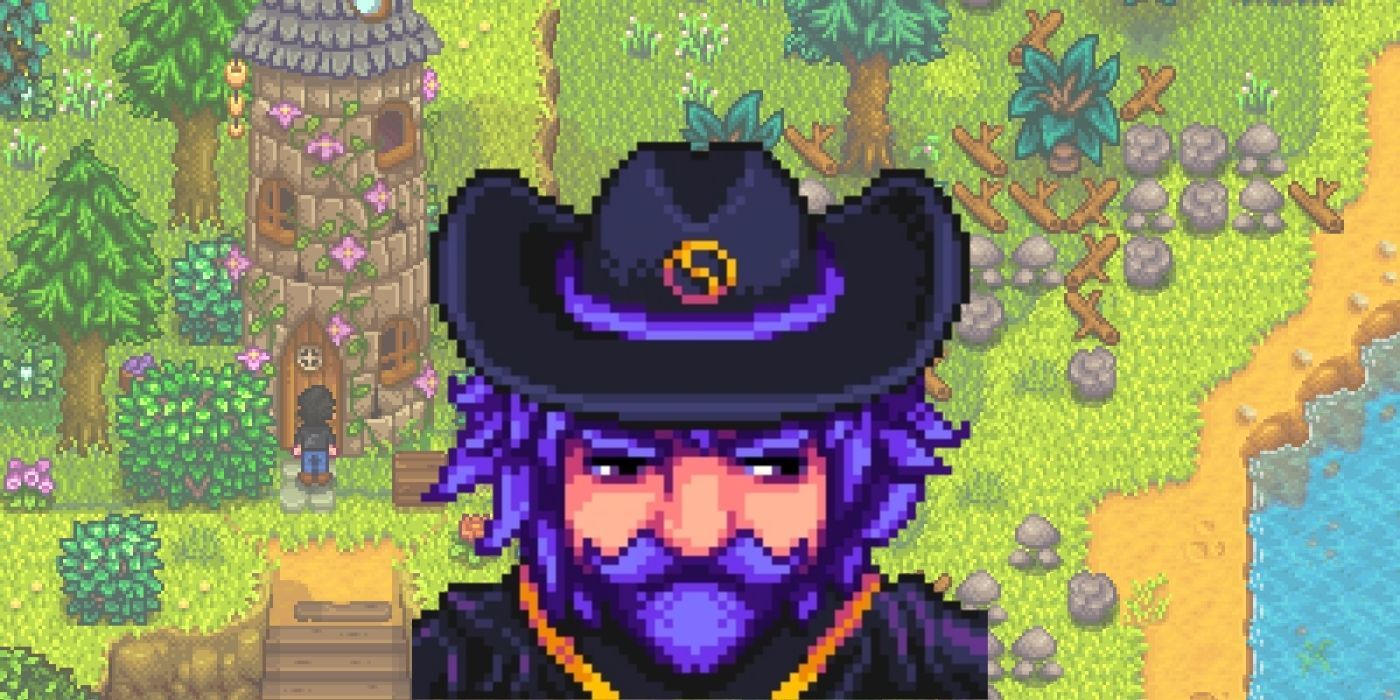 the wizard in Stardew Valley