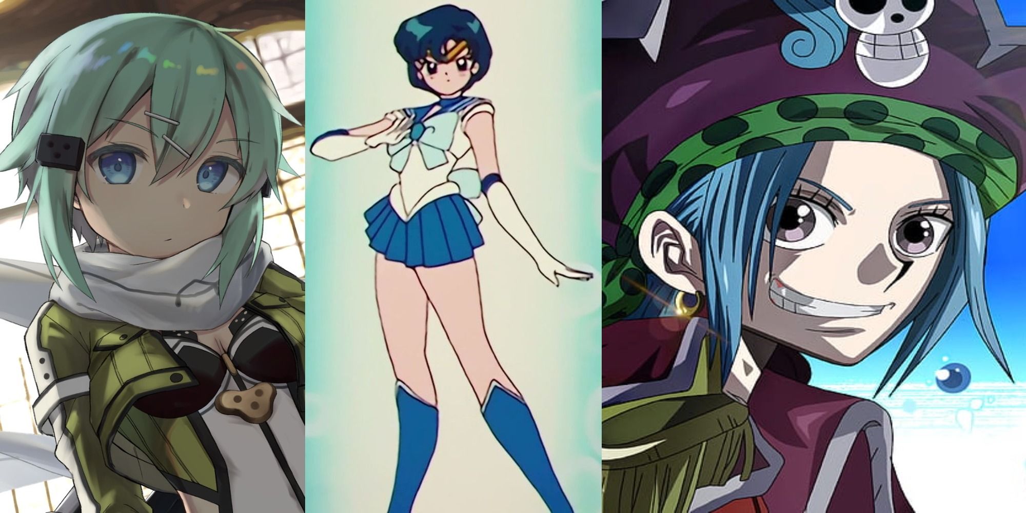 blue hair anime