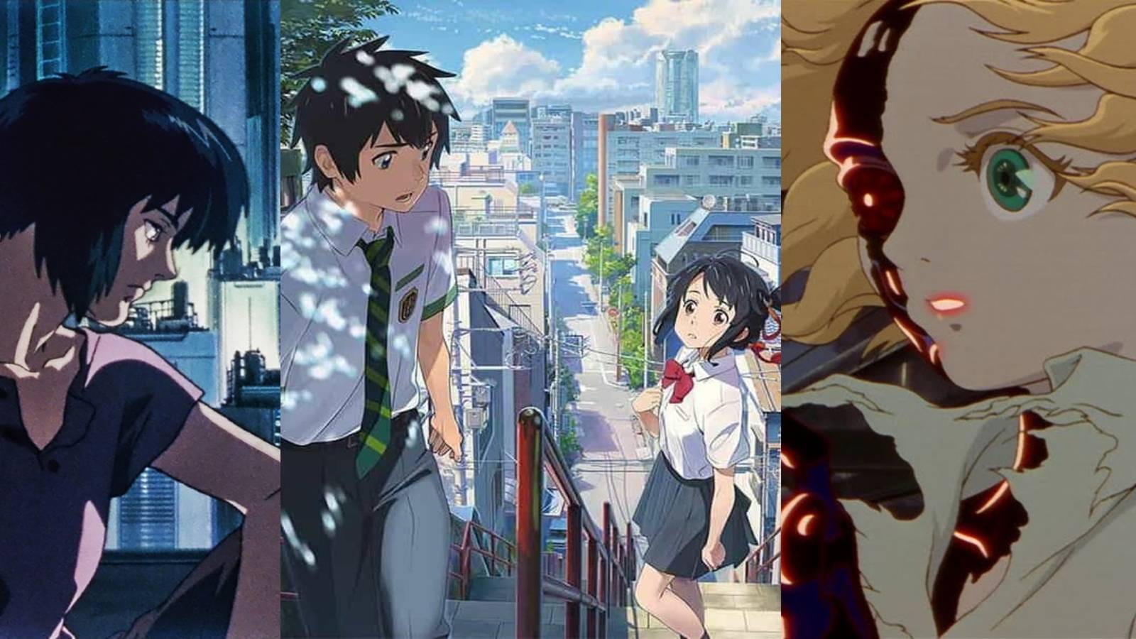 title split image ghibli anime alternatives Ghost in the Shell Your Name Metropolis