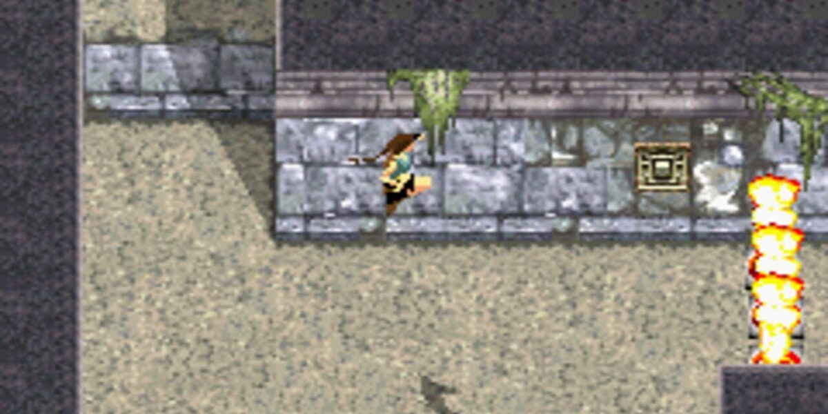 Lara Croft jumping