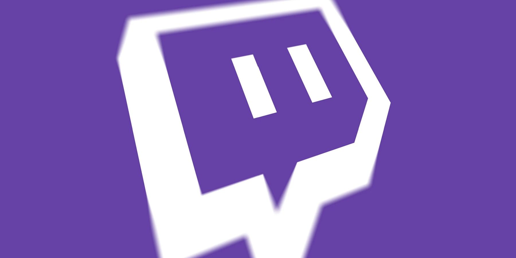 The Twitch logo on a bright purple background.