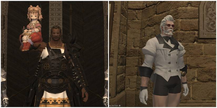 Split image of Nanamo, Raubahn, and Godbert. 