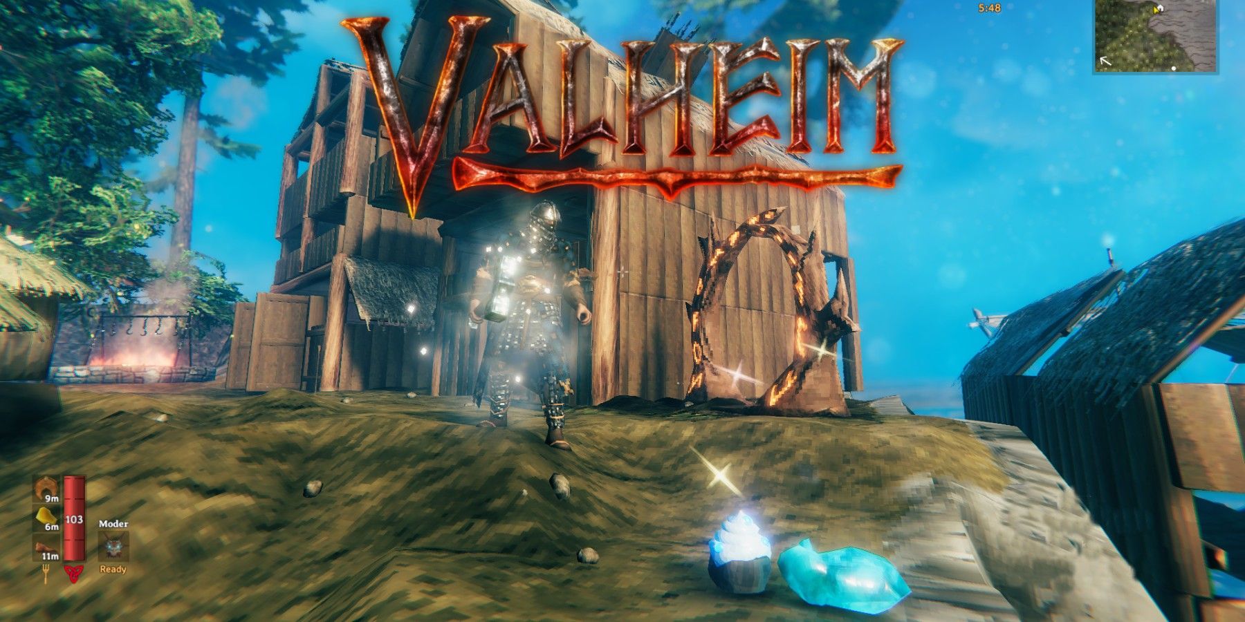 valheim logo and eyescream