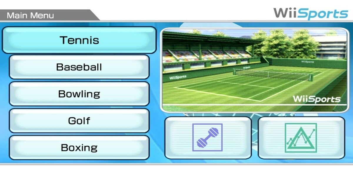 Wii Sports' menu