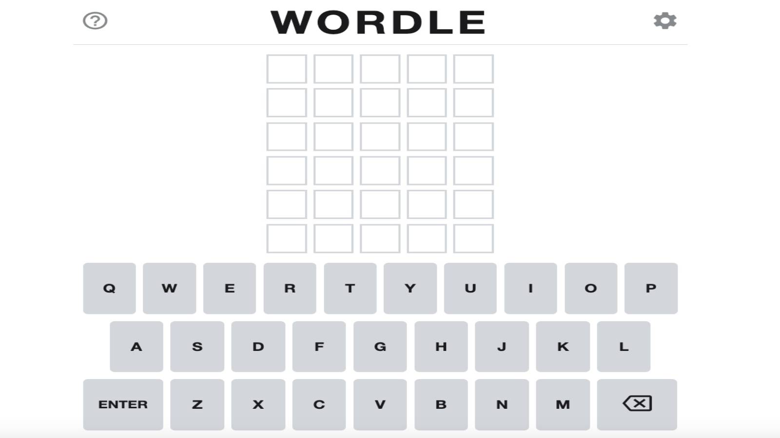 wordle game keyboard 