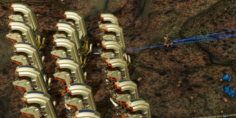 A Large Activated Indium Farm in No Man's Sky.