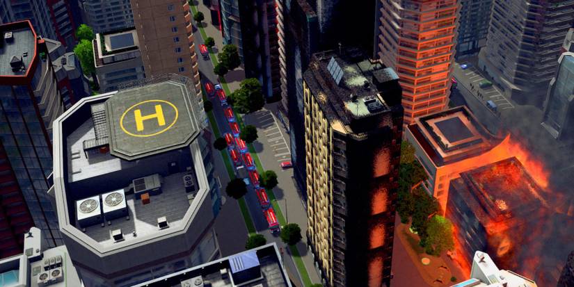 A modded city in Cities Skylines