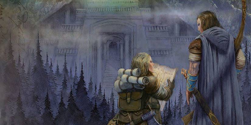 A mysterious castle being uncovered by adventurers