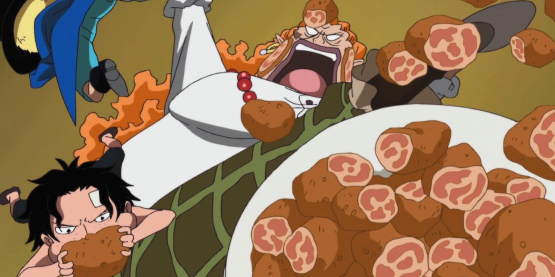Ace Sabo Luffy annoy Dadan in One Piece