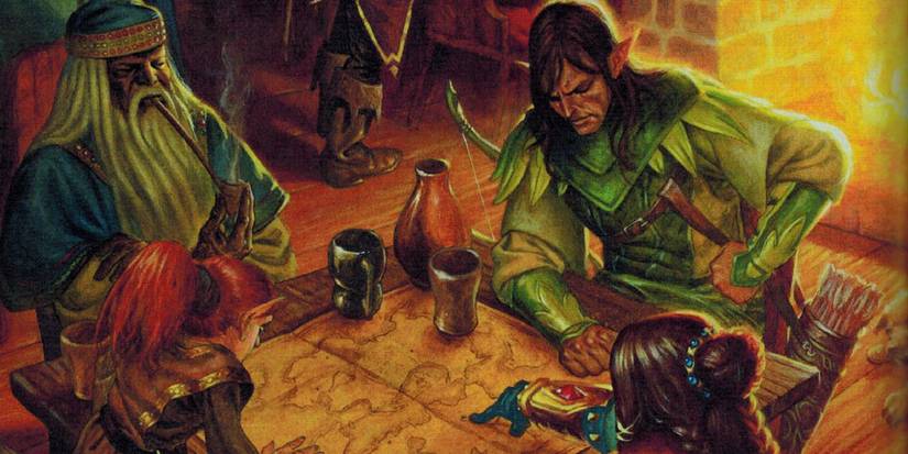 Adventurers planning a mission