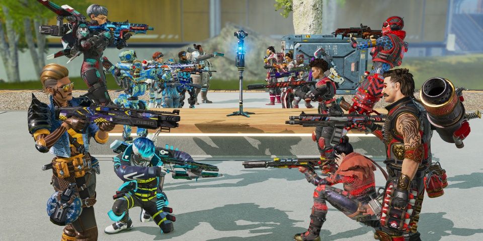 Two squads of nine players face off in the new limited time mode Control, from Apex Legends